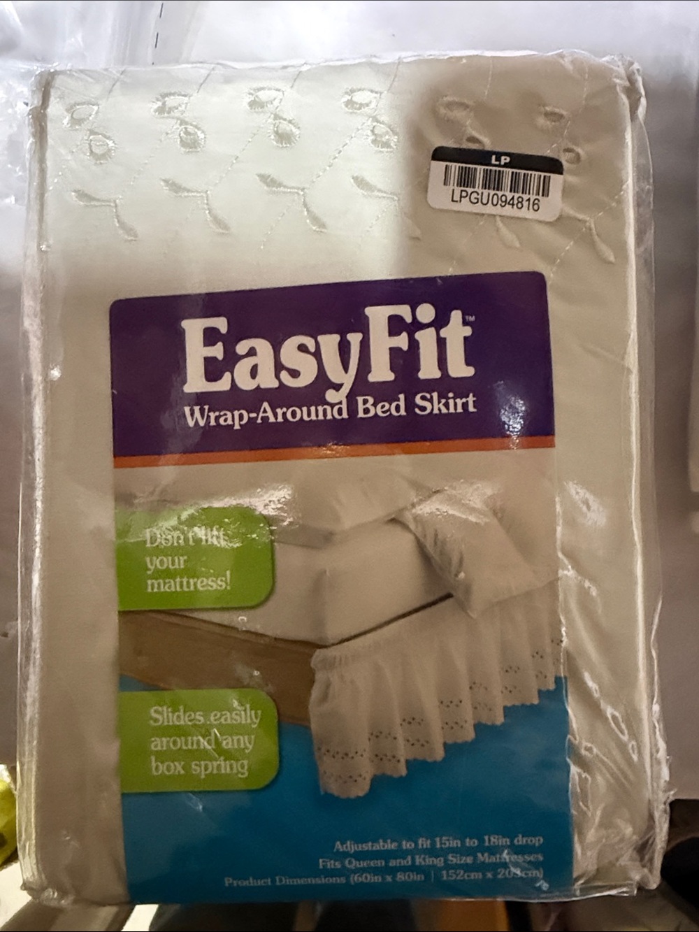 Cream Wrap-Around Bed Skirt